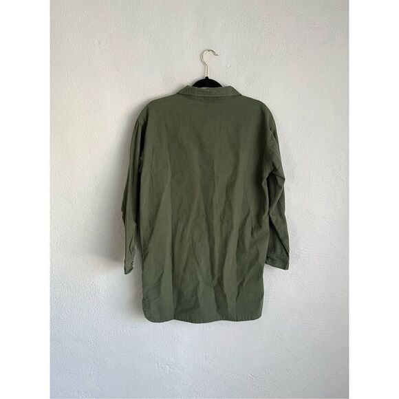 Love by Chesley Woman Army Green Long Sleeve 100% Cotton Denim Button Do… - Picture 9 of 9